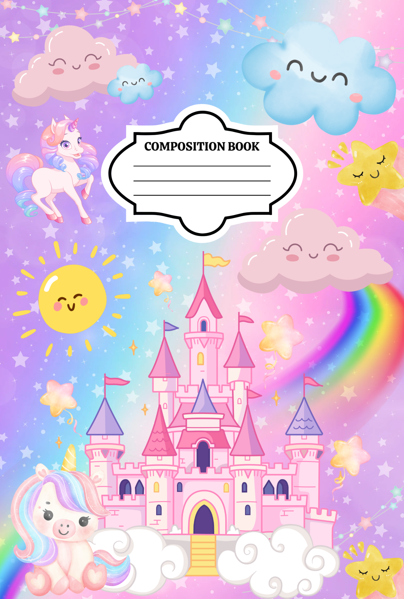 Unicorn Composition Cover Sticker