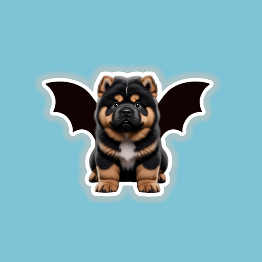 Chow Chow Bat Sticker