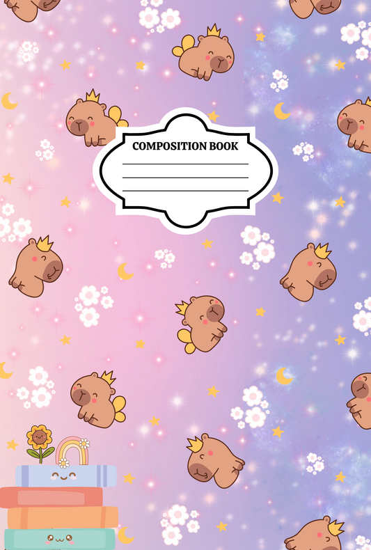 Capybara Composition Cover Sticker
